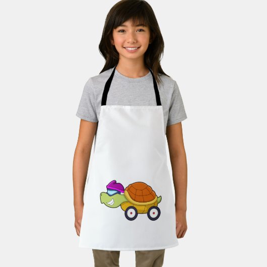 Turtle with Shell as Car エプロン (インサイチュ)