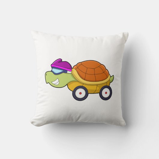 Turtle with Shell as Car クッション (正面)