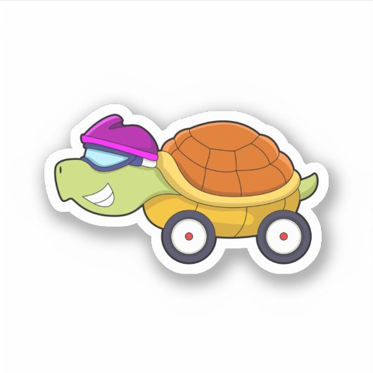 Turtle with Shell as Car シール (正面)