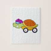 Turtle with Shell as Car ジグソーパズル (縦)