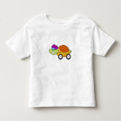 Turtle with Shell as Car トドラーTシャツ (正面)