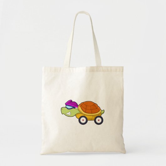 Turtle with Shell as Car トートバッグ (正面)