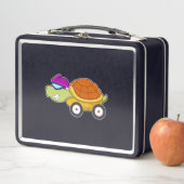 Turtle with Shell as Car メタルランチボックス (インサイチュ)