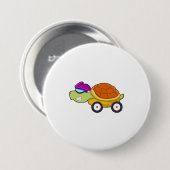 Turtle with Shell as Car 缶バッジ (正面&裏面)