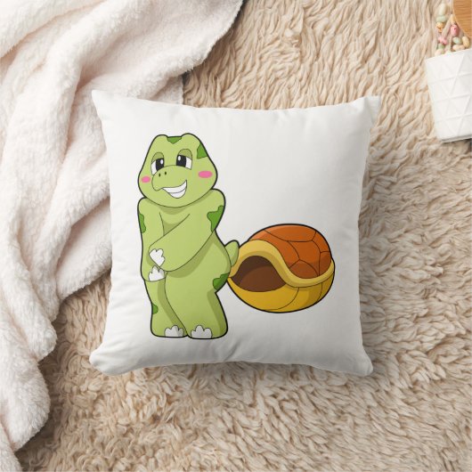 Turtle without Shell Shy.PNG クッション (ブランケット)