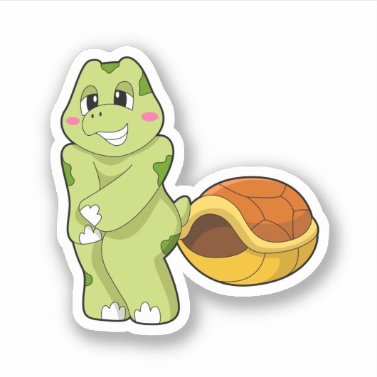 Turtle without Shell Shy.PNG シール (正面)