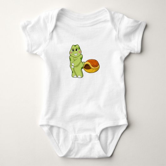 Turtle without Shell Shy.PNG ベビーボディスーツ (正面)