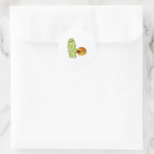 Turtle without Shell Shy.PNG ラウンドシール (バッグ)