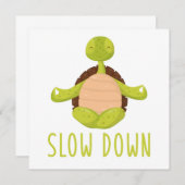 Turtle Yoga Lotus Asana Meditation Zen Nirvana Gif 招待状 (正面/裏面)