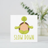 Turtle Yoga Lotus Asana Meditation Zen Nirvana Gif 招待状 (スタンド正面)