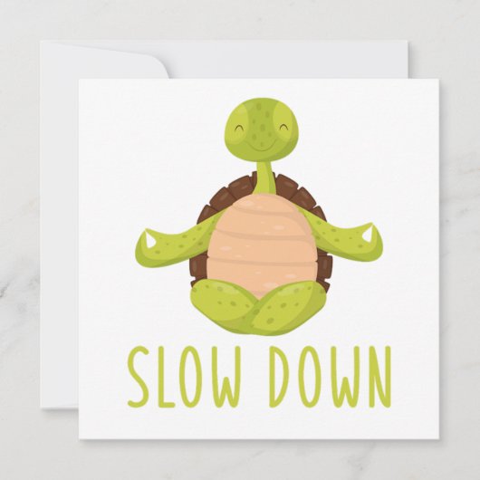 Turtle Yoga Lotus Asana Meditation Zen Nirvana Gif 招待状 (正面)