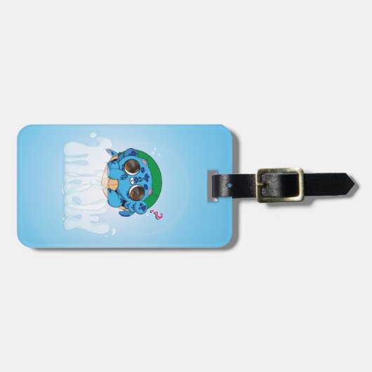 Turtlecat Graffiti Bubble's Mrow? ラゲッジタグ (正面横)