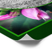 Turtlehead Flower Frame自分の写真を作成 ポスター (角)