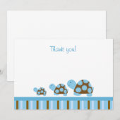 Turtles (モダンBlue) Flat Thank You notes ノートカード (正面/裏面)