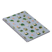 Turtles & Lily Pads on Light Blue ノートブック (右側)