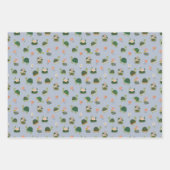 Turtles & Lily Pads on Light Blue ラッピングペーパーシート (正面)