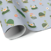 Turtles & Lily Pads on Light Blue ラッピングペーパー (ロールコーナー)