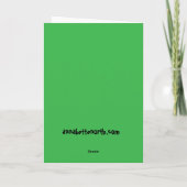 Turtles on the lily pads in pond birthday card  サンキューカード (裏面)