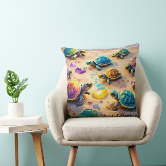 "Turtles on Vacation" クッション (椅子)