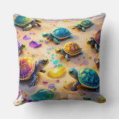 "Turtles on Vacation" クッション (裏面)