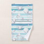 Turtles Watercolor Pattern バスタオルセット (ハンドタオル)