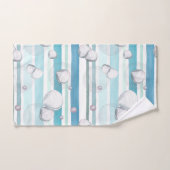 Turtles Watercolor Pattern バスタオルセット (ハンドタオル)