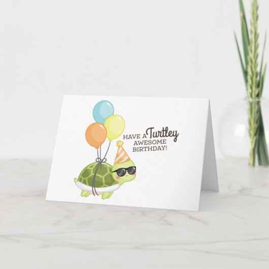 Turtleyの素晴らしい誕生日 カード (正面)