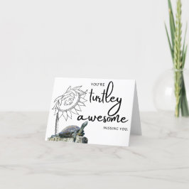 Turtley 素晴らし -恋しく思のYou Noteカード サンキューカード