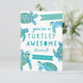 Turtley 素晴らし Classroom Valentines Day Card 招待状 (スタンド正面)