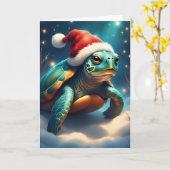 Turtley Christmas Cheer カード (黄色い花)