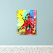 Tus Labios de Rubi - Your Ruby Lips Tango キャンバスプリント (インサイチュ (ウッドフロア))