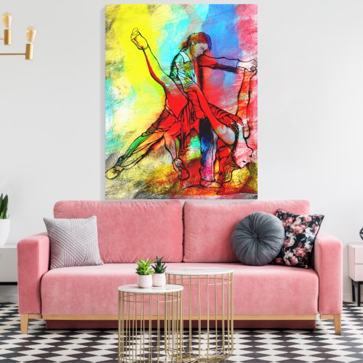 Tus Labios de Rubi - Your Ruby Lips Tango キャンバスプリント (インサイチュ (リビング))