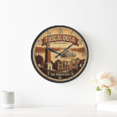 Tuscaloosa Alabama ラージ壁時計 (ホーム)