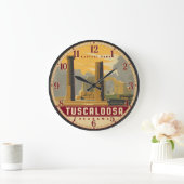 Tuscaloosa Alabama Capitol Park Travel Poster ラージ壁時計 (ホーム)
