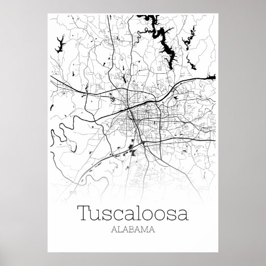Tuscaloosa Map - Alabama - City Map Poster ポスター (正面)