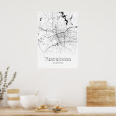 Tuscaloosa Map - Alabama - City Map Poster ポスター (キッチン)