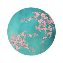 Tuscan Cherry Blossom Watercolor Area Rug