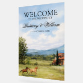 Tuscan Countryside Landscape Wedding Welcome アクリルサイン (傾斜)