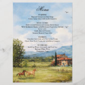 Tuscan Countryside Nature Painting Wedding メニュー (正面)