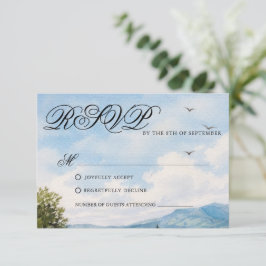 Tuscan Countryside Scenery Wedding Response Card 出欠カード
