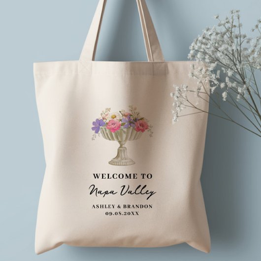 Tuscan Floral Hotel Wedding Welcome トートバッグ
