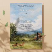 Tuscan-Inspired Countryside Landscape Wedding  箔招待状
