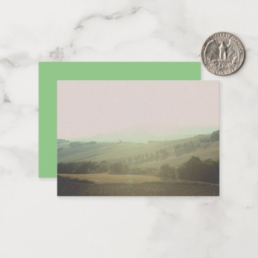 Tuscan Landscape ノートカード (正面/裏面インサイチュ)