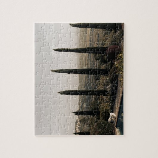 Tuscan landscape hidden behind cypresses (2024) ジグソーパズル (縦)