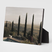 Tuscan landscape hidden behind cypresses (2024) フォトプラーク (側面)