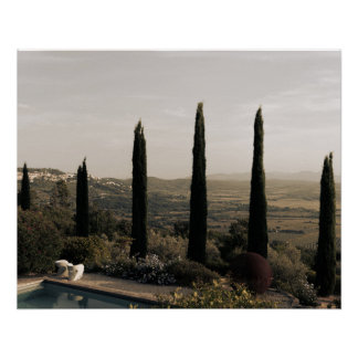Tuscan landscape hidden behind cypresses (2024) ポスター