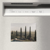 Tuscan landscape hidden behind cypresses (2024) マグネット (インサイチュ (食洗機))