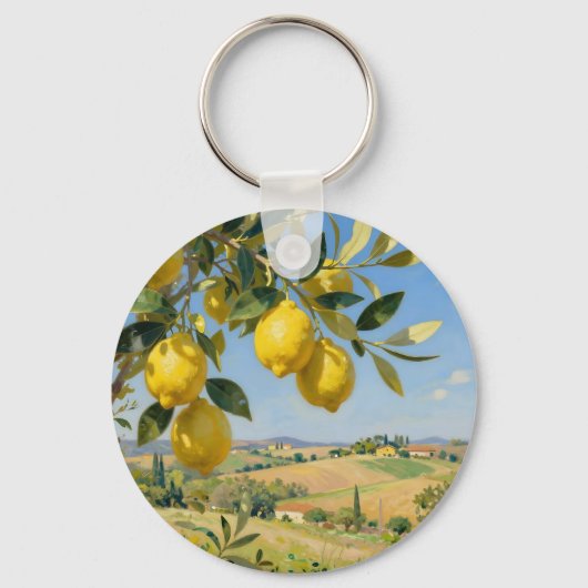 Tuscan Lemon Tree Landscape キーホルダー (正面)