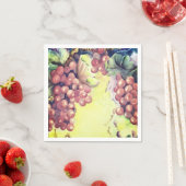 Tuscan Red Grapes Napkins for Wine Nights, Dinner  スタンダードカクテルナプキン (インサイチュ)