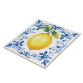 Tuscan Rustic Mediterranean Blue Lemon タイル (側面)
